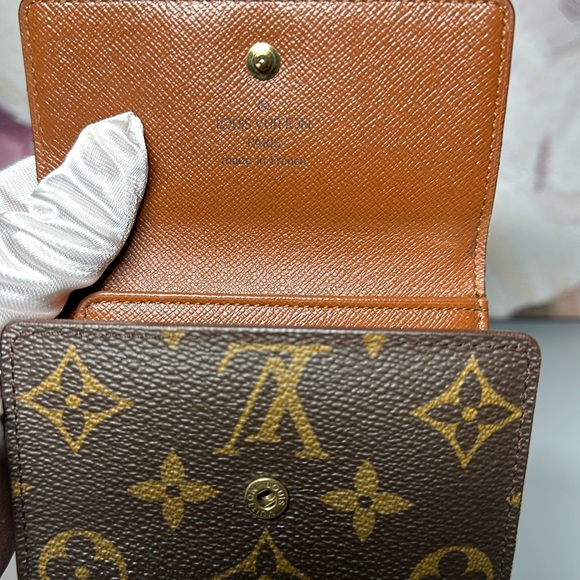 07 Louis Vuitton Monogram Porto Monevier Cardi Double Hook Trifold Wallet Unisex - Picture 6 of 17